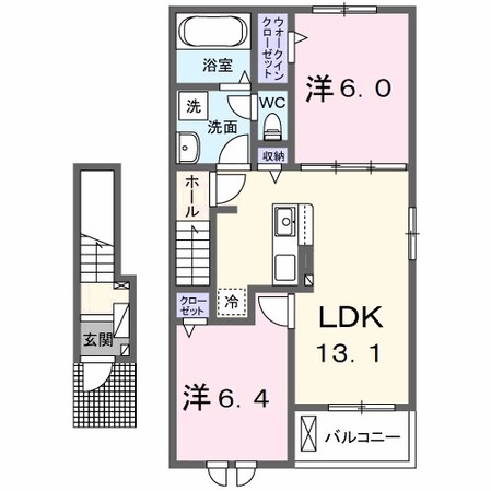 フルールⅢの物件間取画像